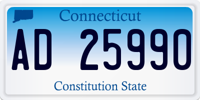 CT license plate AD25990