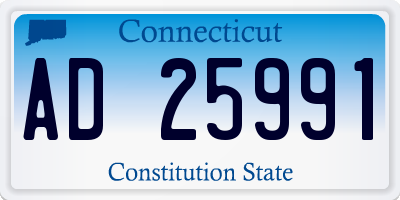 CT license plate AD25991