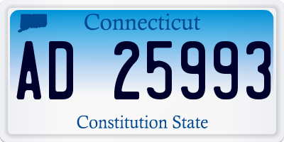CT license plate AD25993