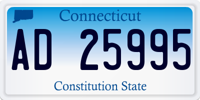 CT license plate AD25995