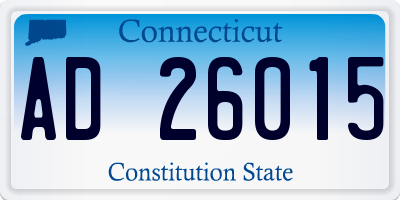 CT license plate AD26015