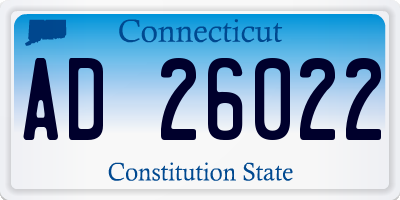 CT license plate AD26022