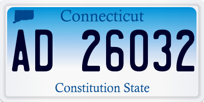 CT license plate AD26032