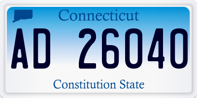 CT license plate AD26040