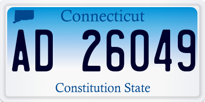 CT license plate AD26049