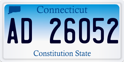 CT license plate AD26052