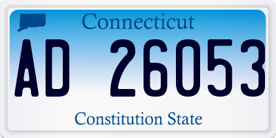 CT license plate AD26053