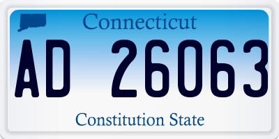 CT license plate AD26063