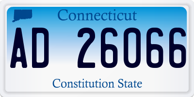 CT license plate AD26066