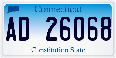 CT license plate AD26068