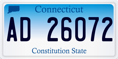 CT license plate AD26072
