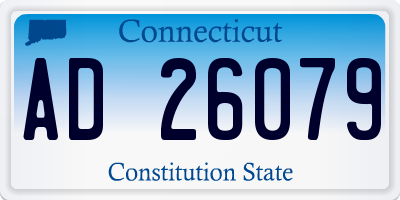 CT license plate AD26079