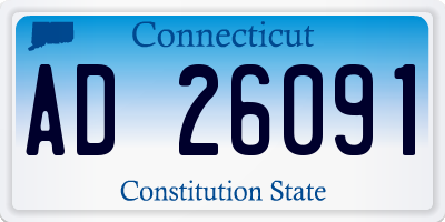 CT license plate AD26091