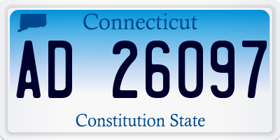 CT license plate AD26097