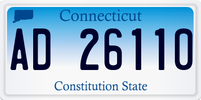 CT license plate AD26110