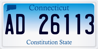 CT license plate AD26113