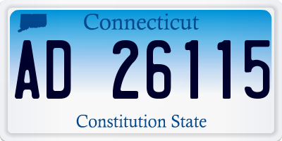 CT license plate AD26115