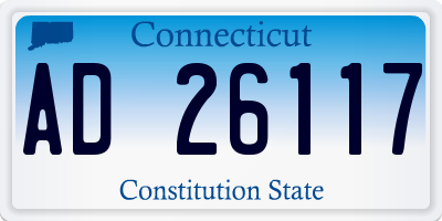 CT license plate AD26117