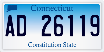 CT license plate AD26119