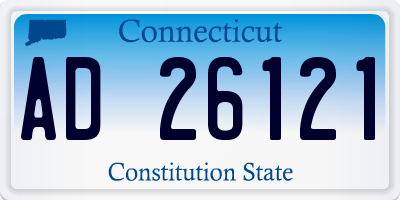 CT license plate AD26121