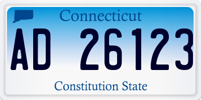 CT license plate AD26123