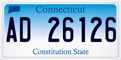 CT license plate AD26126