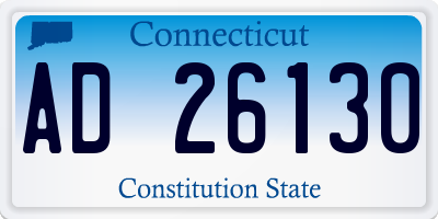 CT license plate AD26130