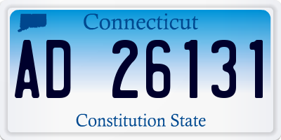 CT license plate AD26131