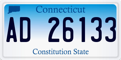 CT license plate AD26133