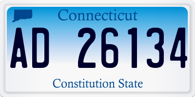 CT license plate AD26134