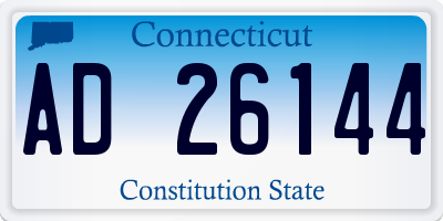 CT license plate AD26144