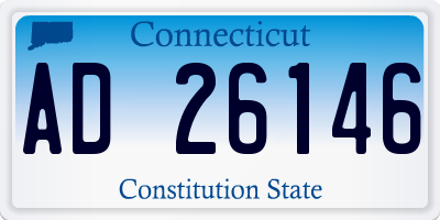 CT license plate AD26146