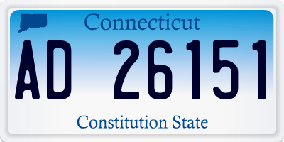 CT license plate AD26151