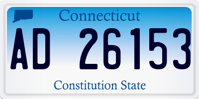 CT license plate AD26153