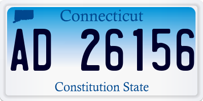 CT license plate AD26156