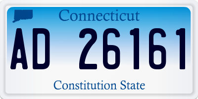 CT license plate AD26161