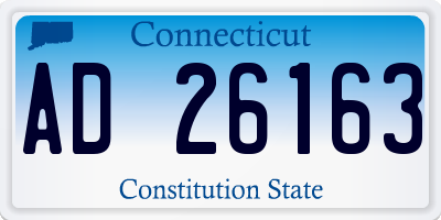 CT license plate AD26163