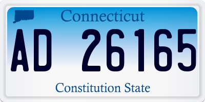 CT license plate AD26165