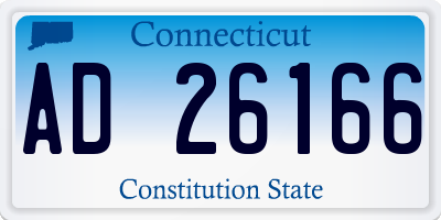 CT license plate AD26166