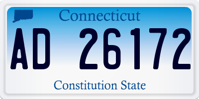 CT license plate AD26172