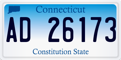 CT license plate AD26173