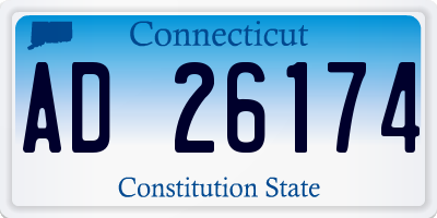 CT license plate AD26174