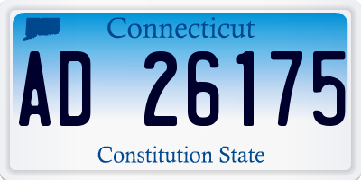 CT license plate AD26175