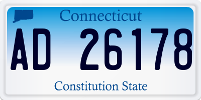 CT license plate AD26178