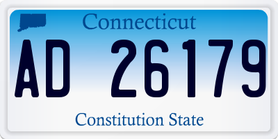 CT license plate AD26179