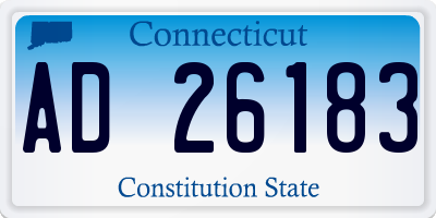 CT license plate AD26183