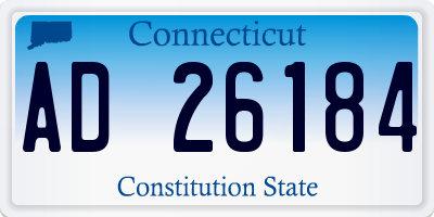CT license plate AD26184