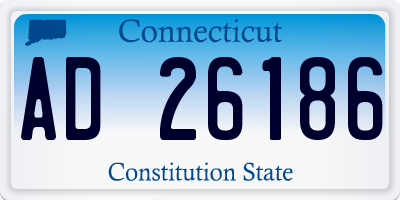 CT license plate AD26186