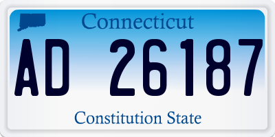 CT license plate AD26187