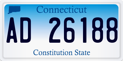 CT license plate AD26188